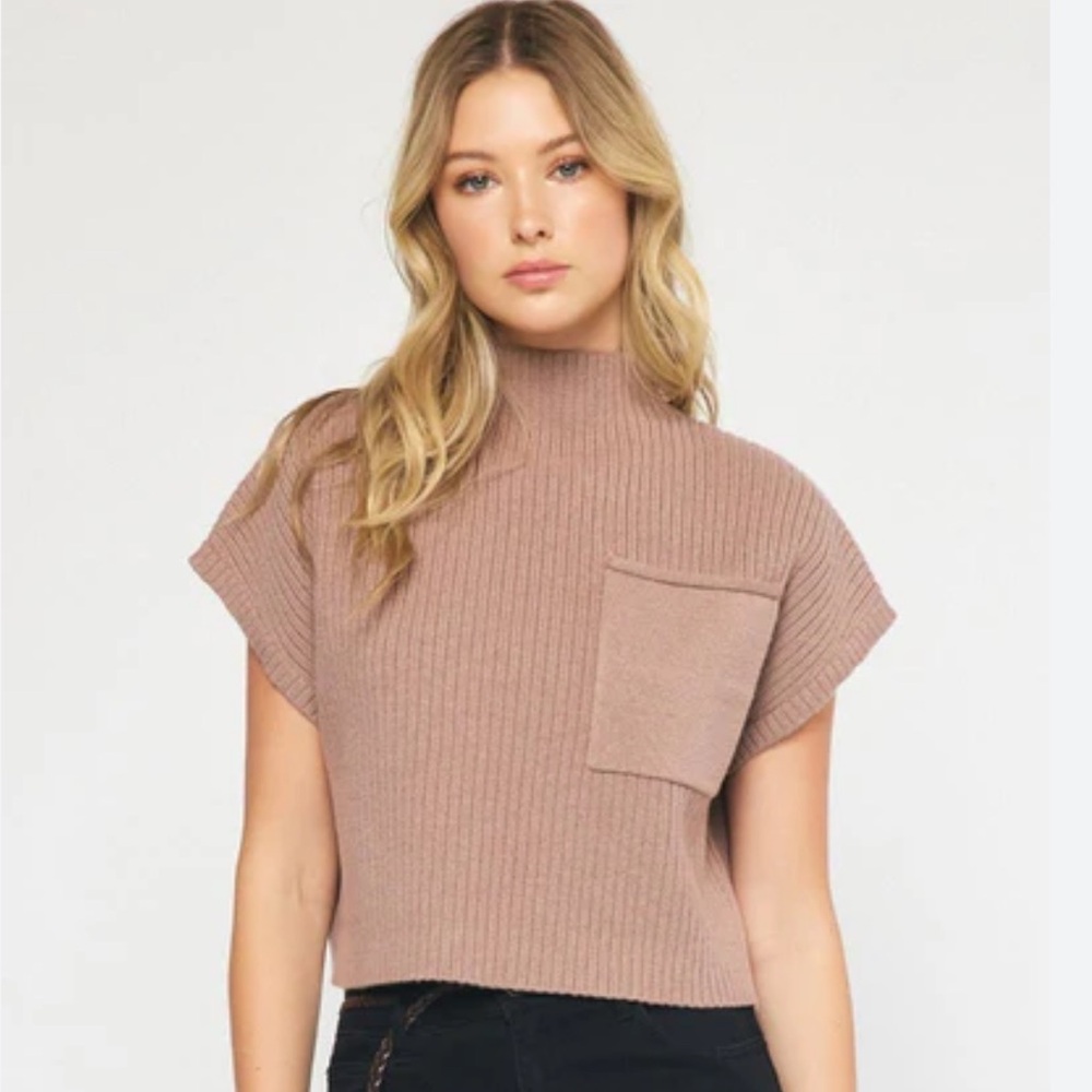 Birch & Bell Knit Sweater Pocket Vest